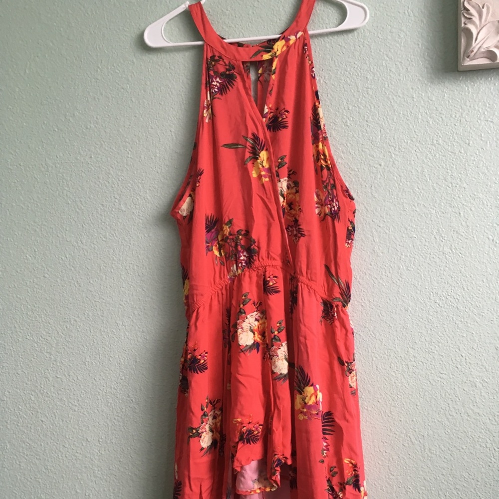 Tropical romper with train